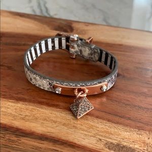 Henri Bendel Snake Skin Charm Wrap Bracelet